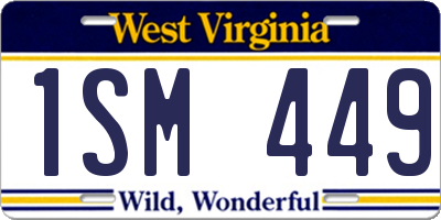WV license plate 1SM449