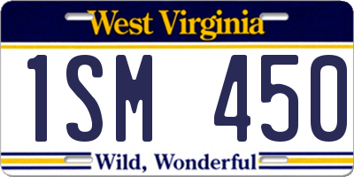 WV license plate 1SM450