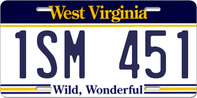 WV license plate 1SM451