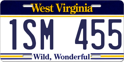 WV license plate 1SM455
