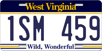 WV license plate 1SM459