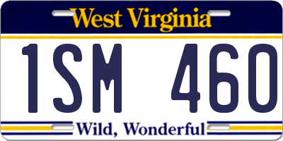 WV license plate 1SM460