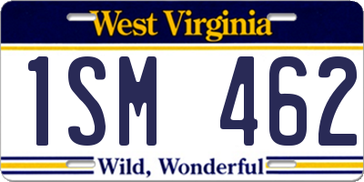 WV license plate 1SM462