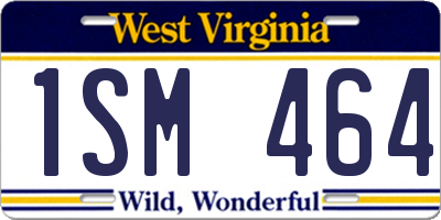 WV license plate 1SM464