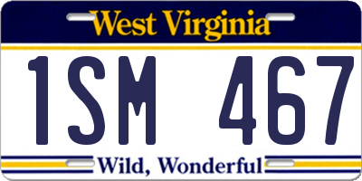 WV license plate 1SM467