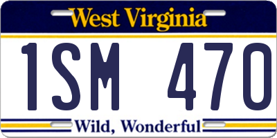 WV license plate 1SM470