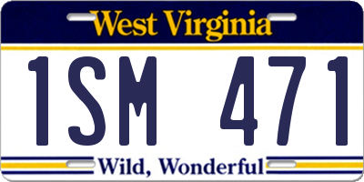 WV license plate 1SM471
