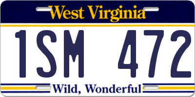 WV license plate 1SM472