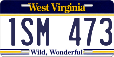 WV license plate 1SM473