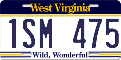 WV license plate 1SM475