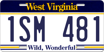 WV license plate 1SM481
