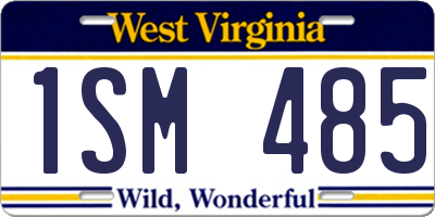 WV license plate 1SM485