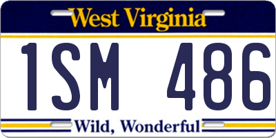 WV license plate 1SM486