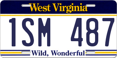 WV license plate 1SM487