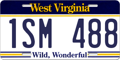 WV license plate 1SM488