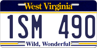 WV license plate 1SM490
