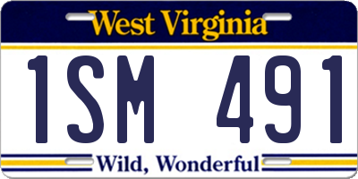 WV license plate 1SM491