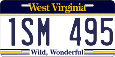 WV license plate 1SM495