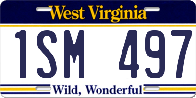 WV license plate 1SM497