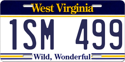 WV license plate 1SM499