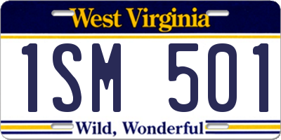 WV license plate 1SM501
