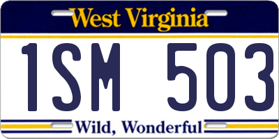 WV license plate 1SM503