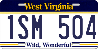 WV license plate 1SM504