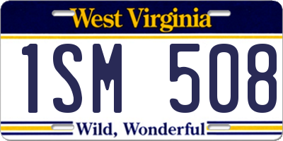 WV license plate 1SM508