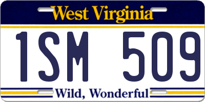 WV license plate 1SM509