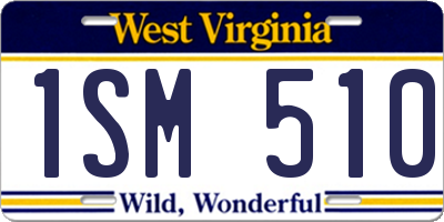WV license plate 1SM510
