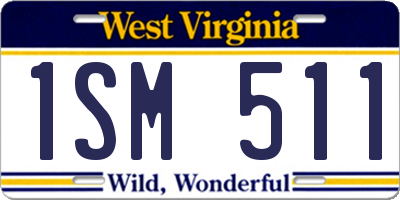 WV license plate 1SM511