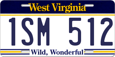 WV license plate 1SM512