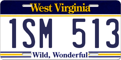 WV license plate 1SM513