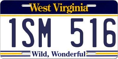 WV license plate 1SM516