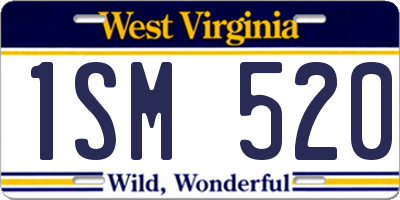 WV license plate 1SM520