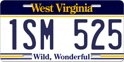 WV license plate 1SM525