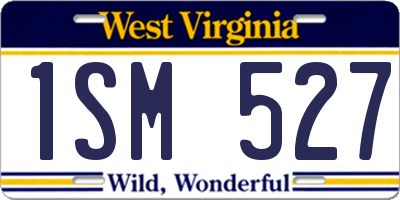 WV license plate 1SM527
