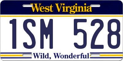 WV license plate 1SM528