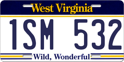 WV license plate 1SM532