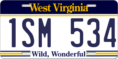 WV license plate 1SM534