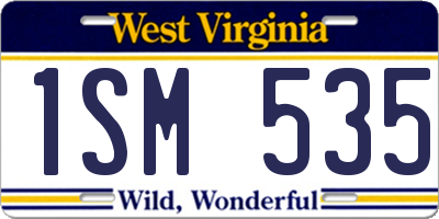 WV license plate 1SM535