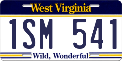 WV license plate 1SM541