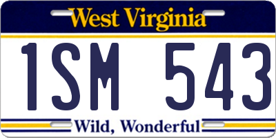 WV license plate 1SM543