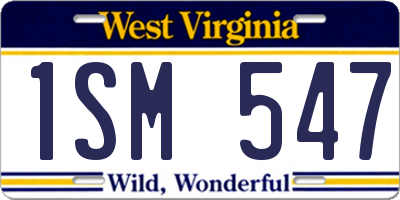 WV license plate 1SM547