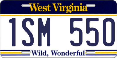 WV license plate 1SM550