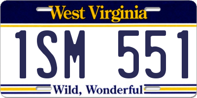 WV license plate 1SM551