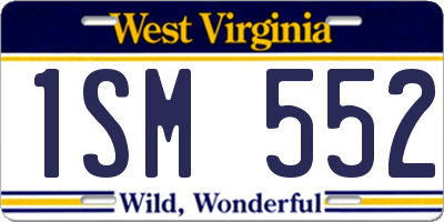 WV license plate 1SM552