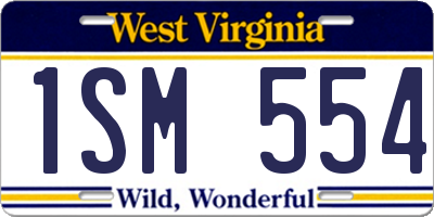 WV license plate 1SM554