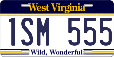 WV license plate 1SM555