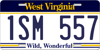 WV license plate 1SM557